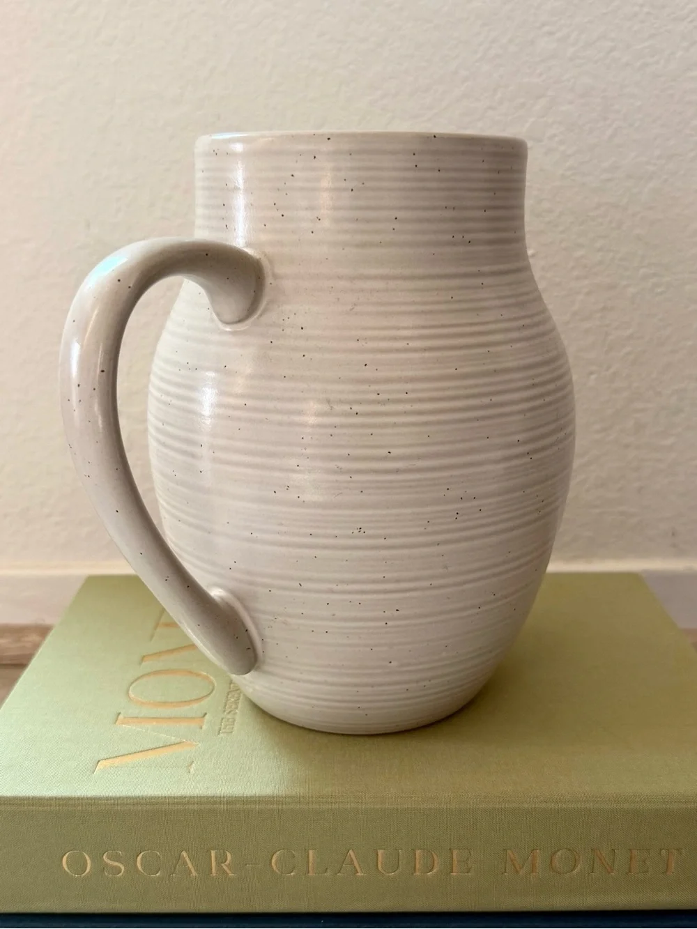 Threshold Studio McGee Cream Speckled Stoneware Pitcher
